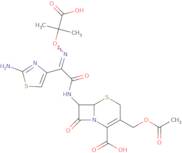 7β-[(Z)-2-(2-Aminothiazol-4-yl)-2-(1-carboxy-1-methylethoxyimino)acetamido]-3-acetoxymethyl-3-ce...