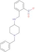 1-Benzyl-N-[(2-nitrophenyl)methyl]piperidin-4-amine