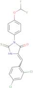 5-[(2,4-Dichlorophenyl)methylidene]-3-[4-(difluoromethoxy)phenyl]-2-sulfanylideneimidazolidin-4-one