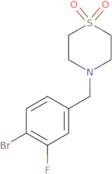 4-[(4-bromo-3-fluorophenyl)methyl]-1lambda-thiomorpholine-1,1-dione