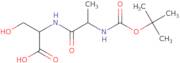 (2S)-2-[(2S)-2-{[(tert-Butoxy)carbonyl]amino}propanamido]-3-hydroxypropanoic acid