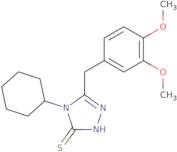 4-Cyclohexyl-5-[(3,4-dimethoxyphenyl)methyl]-4H-1,2,4-triazole-3-thiol