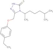 3-[(4-Ethylphenoxy)methyl]-4-(6-methylheptan-2-yl)-1H-1,2,4-triazole-5-thione