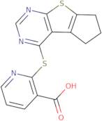 2-{7-Thia-9,11-diazatricyclo[6.4.0.0,2,6]dodeca-1(12),2(6),8,10-tetraen-12-ylsulfanyl}pyridine-3-c…