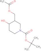 tert-Butyl 3-(acetoxymethyl)-4-hydroxypiperidine-1-carboxylate