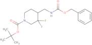 tert-butyl 4-((((benzyloxy)carbonyl)amino)methyl)-3,3-difluoropiperidine-1-carboxylate