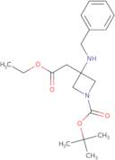 tert-Butyl 3-(benzylamino)-3-(2-ethoxy-2-oxoethyl)azetidine-1-carboxylate