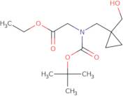 ethyl 2-((tert-butoxycarbonyl)((1-(hydroxymethyl)cyclopropyl)methyl)amino)acetate