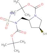 (2S,4S)-tert-butyl 2-((tert-butoxycarbonyl(sulfamoyl)amino)methyl)-4-mercaptopyrrolidine-1-carboxy…