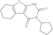 4-Cyclopentyl-5-sulfanyl-8-thia-4,6-diazatricyclo[7.4.0.0,2,7]trideca-1(9),2(7),5-trien-3-one