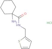 1-Amino-N-(thiophen-2-ylmethyl)cyclohexane-1-carboxamide hydrochloride