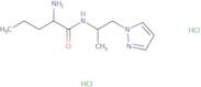 2-Amino-N-[1-(1H-pyrazol-1-yl)propan-2-yl]pentanamide dihydrochloride