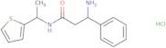 3-Amino-3-phenyl-N-[1-(thiophen-2-yl)ethyl]propanamide hydrochloride