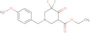 Ethyl 5,5-difluoro-1-(4-methoxybenzyl)-4-oxopiperidine-3-carboxylate