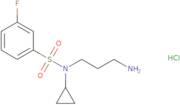 N-(3-Aminopropyl)-N-cyclopropyl-3-fluorobenzene-1-sulfonamide hydrochloride