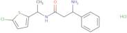 3-Amino-N-[1-(5-chlorothiophen-2-yl)ethyl]-3-phenylpropanamide hydrochloride