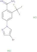 4-(4-Bromo-1H-pyrazol-1-yl)-2-(trifluoromethyl)benzene-1-carboximidamide dihydrochloride