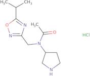 N-{[5-(Propan-2-yl)-1,2,4-oxadiazol-3-yl]methyl}-N-(pyrrolidin-3-yl)acetamide hydrochloride