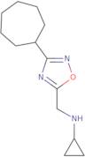 N-[(3-Cycloheptyl-1,2,4-oxadiazol-5-yl)methyl]cyclopropanamine