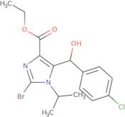 ethyl 2-bromo-5-[(4-chlorophenyl)(hydroxy)methyl]-1-(propan-2-yl)-1H-imidazole-4-carboxylate