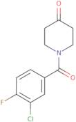 1-(3-chloro-4-fluorobenzoyl)piperidin-4-one