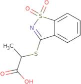 2-[(1,1-Dioxo-1,2-benzothiazol-3-yl)sulfanyl]propanoic acid