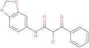 N-(1,3-Dioxaindan-5-yl)-2-chloro-3-oxo-3-phenylpropanamide