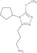 3-[4-Cyclopentyl-5-(methylthio)-4H-1,2,4-triazol-3-yl]propan-1-amine