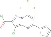 3-Chloro-5-thiophen-2-yl-7-trifluoromethyl-pyrazolo[1,5-a]pyrimidine-2-carbonyl chloride