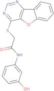 2-([1]Benzofuro[3,2-d]pyrimidin-4-ylsulfanyl)-N-(3-hydroxyphenyl)acetamide