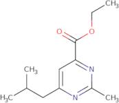 Ethyl 2-methyl-6-(2-methylpropyl)pyrimidine-4-carboxylate