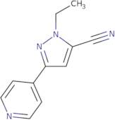 1-Ethyl-3-(pyridin-4-yl)-1H-pyrazole-5-carbonitrile