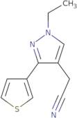 2-(1-Ethyl-3-(thiophen-3-yl)-1H-pyrazol-4-yl)acetonitrile