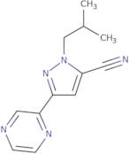 1-Isobutyl-3-(pyrazin-2-yl)-1H-pyrazole-5-carbonitrile