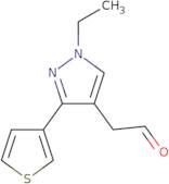 2-(1-Ethyl-3-(thiophen-3-yl)-1H-pyrazol-4-yl)acetaldehyde