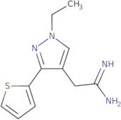 2-(1-Ethyl-3-(thiophen-2-yl)-1H-pyrazol-4-yl)acetimidamide