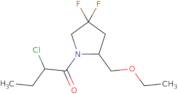 2-Chloro-1-[2-(ethoxymethyl)-4,4-difluoropyrrolidin-1-yl]butan-1-one