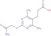 3-{2-[(Carbamoylmethyl)sulfanyl]-4,6-dimethylpyrimidin-5-yl}propanoic acid