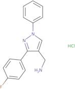 [3-(4-Fluorophenyl)-1-phenyl-1H-pyrazol-4-yl]methanamine hydrochloride