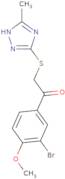 1-(3-Bromo-4-methoxyphenyl)-2-[(3-methyl-1H-1,2,4-triazol-5-yl)sulfanyl]ethan-1-one