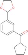 Cyclopentyl 3-(1,3-dioxolan-2-yl)phenyl ketone