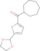 Cycloheptyl 5-(1,3-dioxolan-2-yl)-2-thienyl ketone