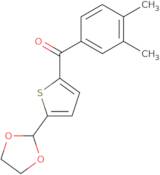 2-(3,4-Dimethylbenzoyl)-5-(1,3-dioxolan-2-yl)thiophene