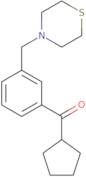 Cyclopentyl 3-(thiomorpholinomethyl)phenyl ketone