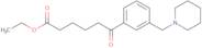 Ethyl 6-oxo-6-[3-(piperidinomethyl)phenyl]hexanoate