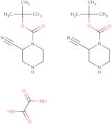 tert-Butyl 2-cyanopiperazine-1-carboxylate hemioxalate