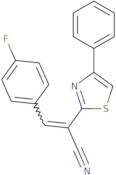 3-(4-Fluorophenyl)-2-(4-phenyl-1,3-thiazol-2-yl)acrylonitrile