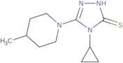 4-Cyclopropyl-5-(4-methylpiperidin-1-yl)-4H-1,2,4-triazole-3-thiol