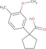 1-(3-Methoxy-4-methylphenyl)cyclopentane-1-carboxylic acid