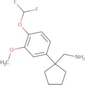 {1-[4-(Difluoromethoxy)-3-methoxyphenyl]cyclopentyl}methanamine